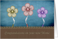 Congratulations On Your New Home Flower Trio card