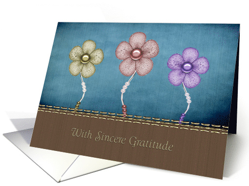 Thank You Gratitude Appreciation Business, floral card (626348)