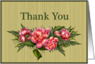 Thank You Appreciation Gardener, pink floral bouquet card