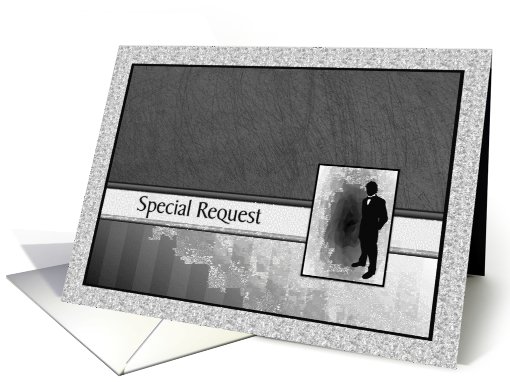 Special Request Reader Tuxedo Black Grey White card (627408)