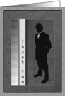Thank You for being in my Wedding Tuxedo Black Grey White card