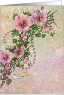 Matron Of Honor Request - Vintage Style Floral card