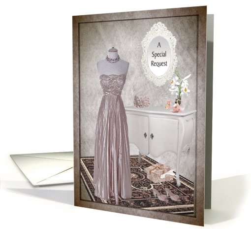 Walk Me Down The Aisle Request Dressing Room And Gown card (627573)