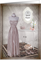 Walk Me Down The Aisle Request Dressing Room And Gown card