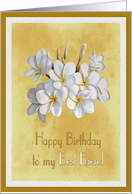 Happy Birthday Best Friend Tropical Floral card