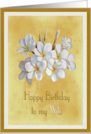 Happy Birthday Wife Tropical Floral card