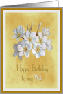 Happy Birthday Wife Tropical Floral card