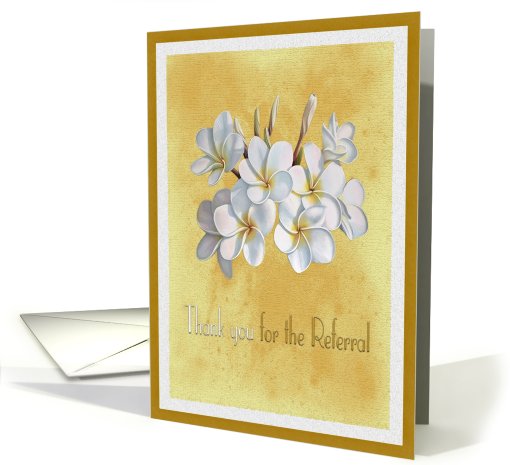 Appreciation Thank You for the Referral Tropical Floral card (627919)