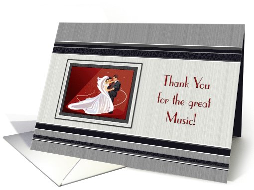 Thank You Musicians Red Navy Black White Grey card (628816)