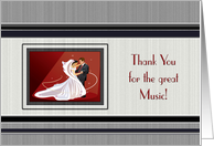 Thank You Musicians Red Navy Black White Grey card