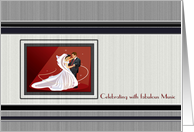 Thank You Musicians Red Navy Black White Grey card