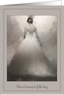 Walk me down the Aisle Bride Painted Portrait style card