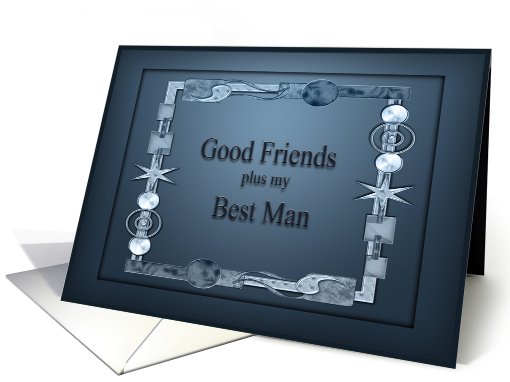 Best Man Good Friends request Modern Design card (637744)