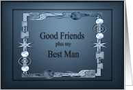 Best Man Good Friends request Modern Design card