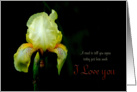 I Love You Romance Yellow Iris card