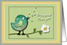 Flower girl Request Talking Bird flowers card