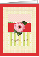 Flower Girl Invitation - Pink and Coral Daisy card