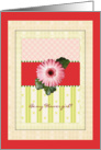 Flower Girl Invitation - Pink and Coral Daisy card