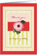 Thank You Being in Wedding, Daisy Pink and Coral card