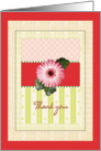 Thank You, Daisy Pink and Coral card