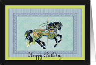 Carousel Horse Happy Birthday card
