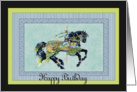 Carousel Horse Happy Birthday card