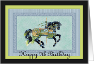 Happy Birthday 7th Carousel Horse card