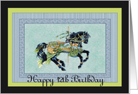 Happy Birthday 12th Carousel Horse card