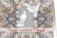 Thank You Wedding Gift Doves card
