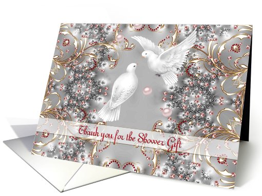 Thank You Bridal Shower Gift, Doves card (648047)