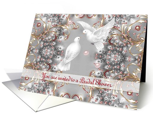 Bridal Shower Invitation Doves card (648048)