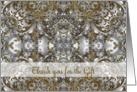 Thank You for the Gift, Scroll Gold Silver card