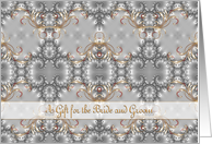 A gift for the Bride and Groom elegant design Victorian style card