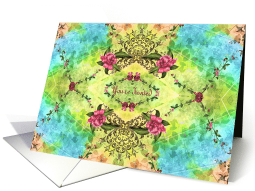 Wedding Rehearsal Invitation Victorian style card (657211)