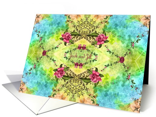 Jack and Jill Party Invitation, Victorian style card (657219)