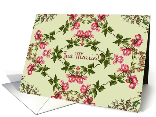 Just Married Announcement, Victorian style card (657354)