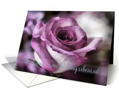 Wedding Rehearsal Invitation Pink Rose card (657743)