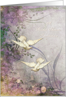 Bridal Shower Invitation - Doves - Flowers card