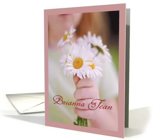 Thank You Flower Girl - Bouquet of Daises in hand card (657998)