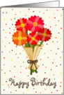 Happy Birthday Bouquet of Colorful Flowers card