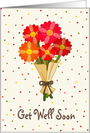Get Well Soon Bouquet of Colorful Flowers card