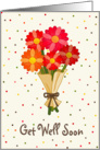 Get Well Soon Bouquet of Colorful Flowers card