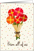 Get Well Soon, Co Worker, Bouquet of Colorful Flowers card