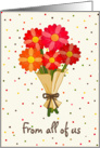 Get Well Soon, Co Worker, Bouquet of Colorful Flowers card