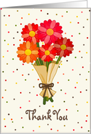 Thank You Volunteer, Bouquet of Colorful Flowers card