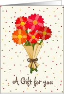 A Gift for you, Bouquet of Colorful Flowers card