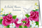 Bridal Shower Invitation Roses Dove Daisy’s card