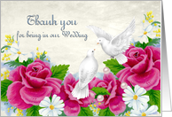 Thank You for being in our Wedding Roses Dove Daisy’s card