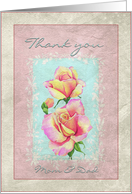 Thank You Mom and Dad for the Wedding Support Roses card