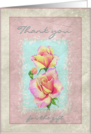 Thank You for the Shower gift Roses Framed card